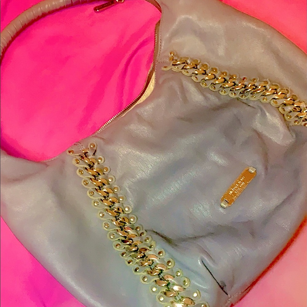 Gorgeous Michael Kors Women's Blue Studded Id Chain Large Hobo bag